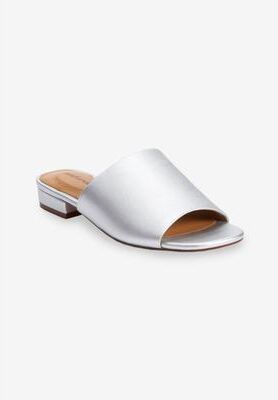 Women's The Sola Slip On Mule by Comfortview in Silver (Size 10 1/2 M)