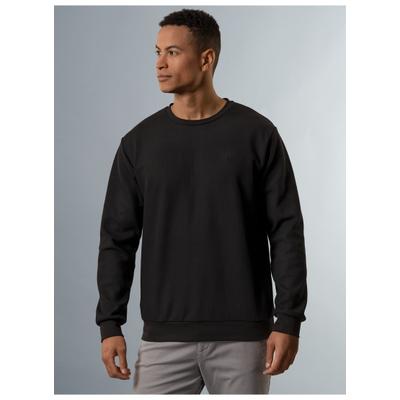 Sweatshirt TRIGEMA "TRIGEMA Sweatshirt in Waffeloptik", Herren, Gr. S, schwarz, Piqué, 100% Baumwolle, Rundhals, Sweatshirts Sweatshirt