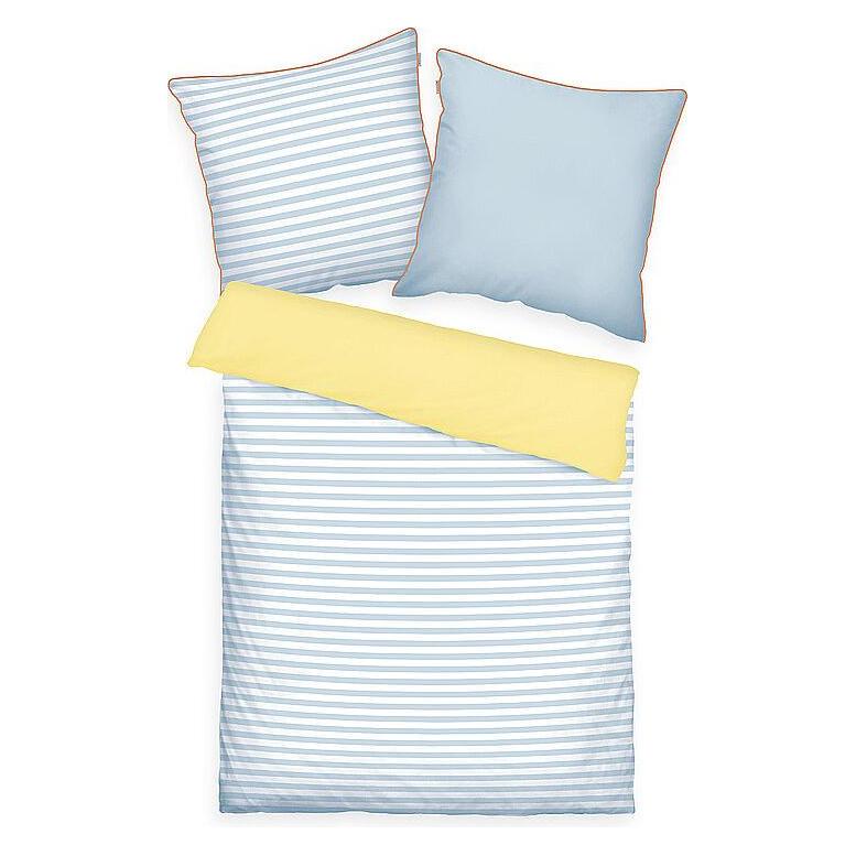 Tom Tailor Perkal Streifen Lemon/Sky (200 x 140 cm, 90 x 70 cm) (44829040)