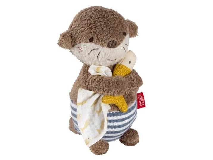 Fehn Badetier Otter Theo – Schwimmendes Stoff-Badewannenspielzeug