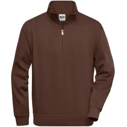 Zip-Sweatshirt "JN831" - S - brown