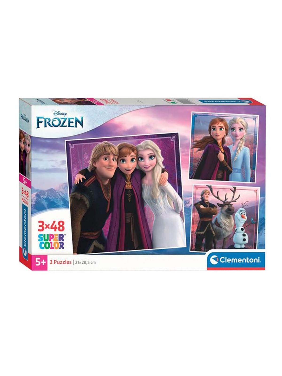 Clementoni Jigsaw Puzzle Super Color Square Disney Frozen 3x48pcs. 2D Puzzles