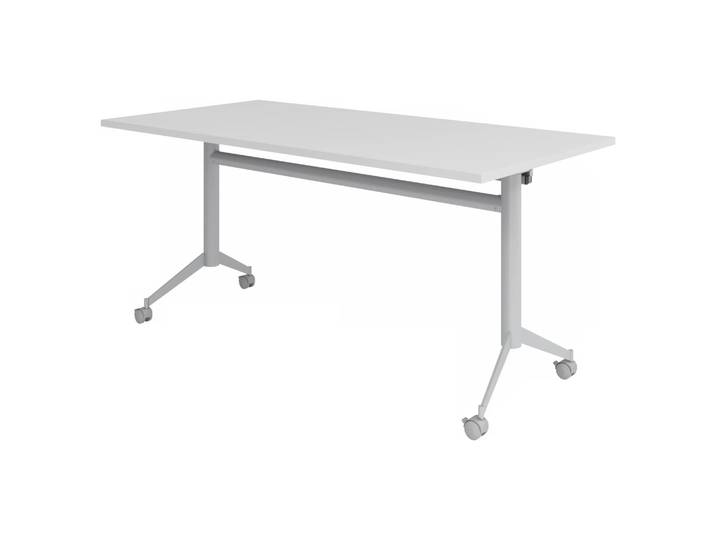 KALA 16 Klapptisch fahrbar 160 cm Silber - Konferenztisch 160 x 80 Grau