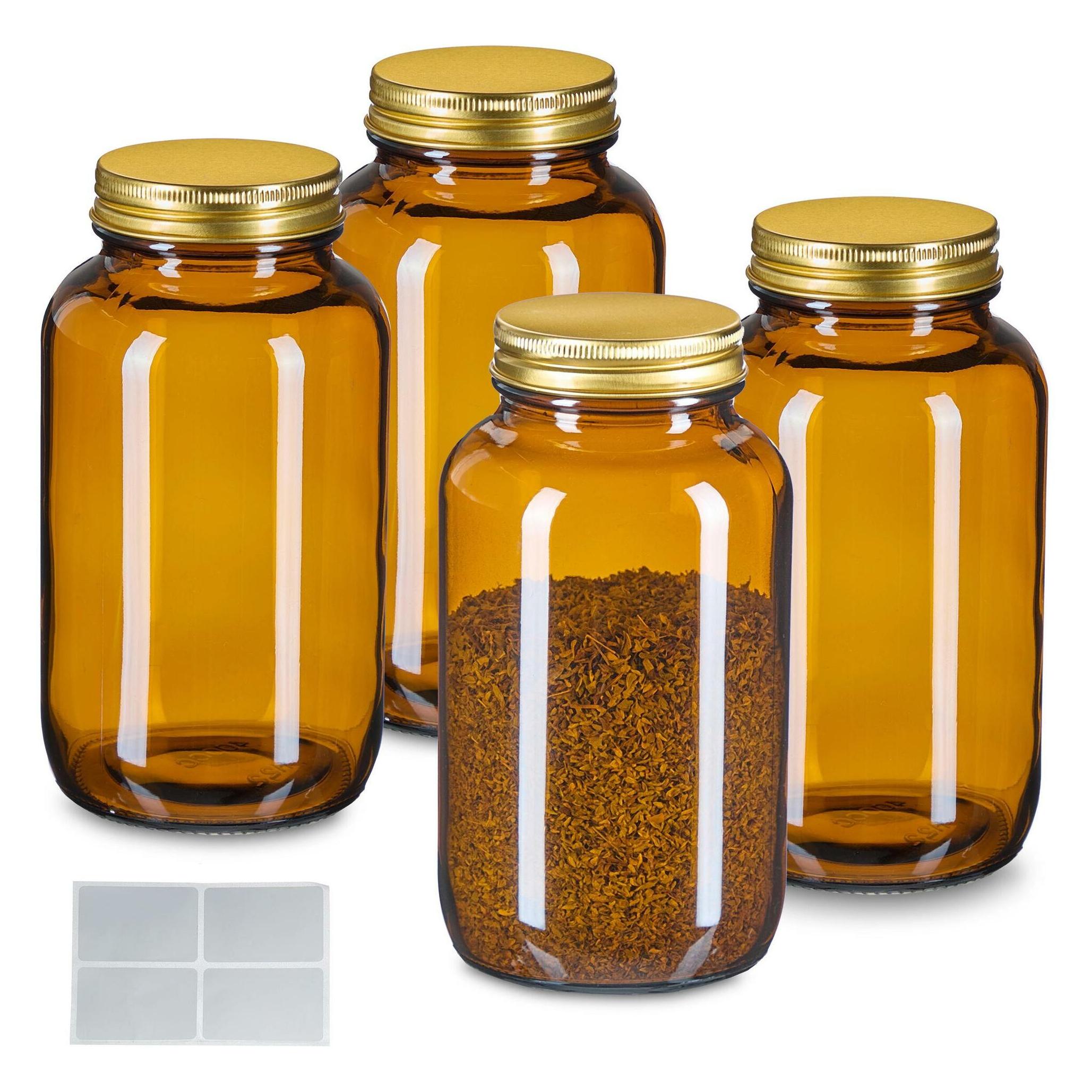 Relaxdays 4x Braungläser (0.40 l) (4052025509200)