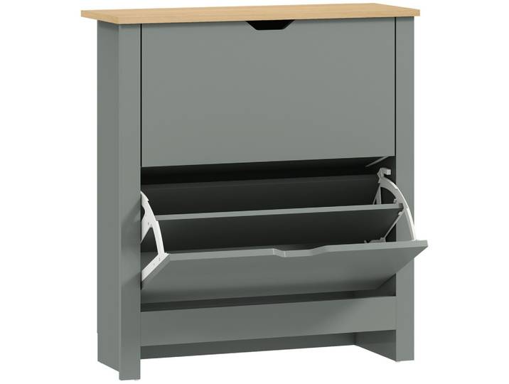 SCHUHSCHRANK Spanplatte Hellgrau