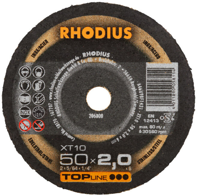 Mini-disque de tronçonnage extra-fin Rhodius XT10 MINI (206800)
