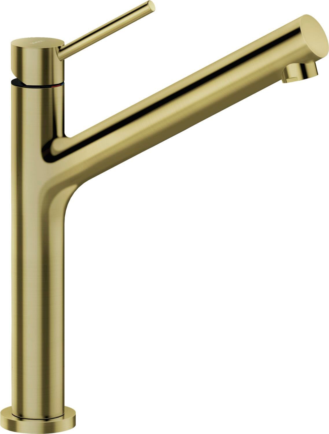 Küchenarmatur SCHOCK "DION FA", gold (weißgold), B:19,4cm H:29,3cm Ø:5cm, Messing, Armaturen, Küchenarmatur, Festauslauf, Schwenkbereich 120 weißgold B/H/T: 19,4cm x 29,3cm