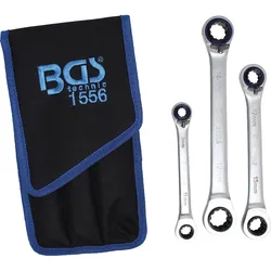 BGS Ratschen-Ringschlüssel-Satz umschaltbar "4-in-1" 3tlg. - 1556