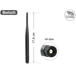 DELOCK WL-Antenne RP-SMA, spritzwassergeschützt