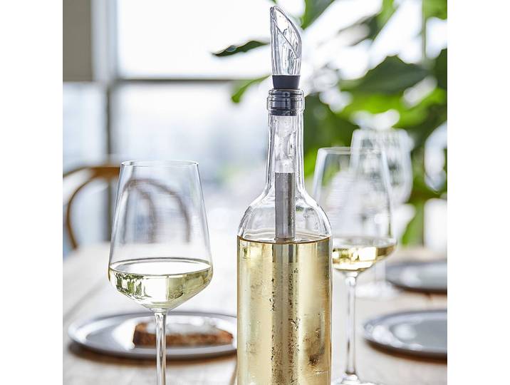 Weinausgießer mit Kühlstab Ø 2cm Silber/Silber