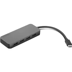 Lenovo USB-C to 4 Port USB-A Hub (USB-C, 4 Ports), Dockingstation + USB Hub, Grau