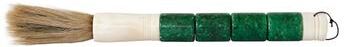 "Artissance 16"" Green Cylindrical Jade Calligraphy Brush"