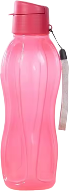 Universal Stock Large Water Bottle Leak Proof Sports Water Bottle With Flip Top Lid & Carry Strap pink