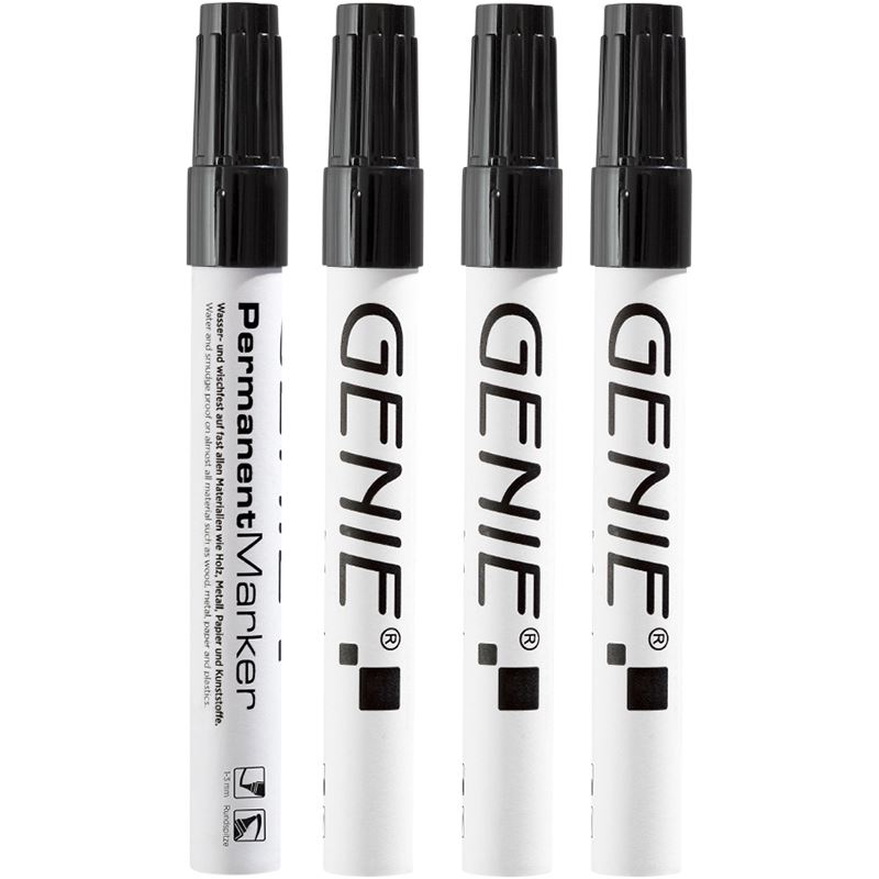 Genie P-Marker Rund-Spitze Metall schw. 4 Stk.