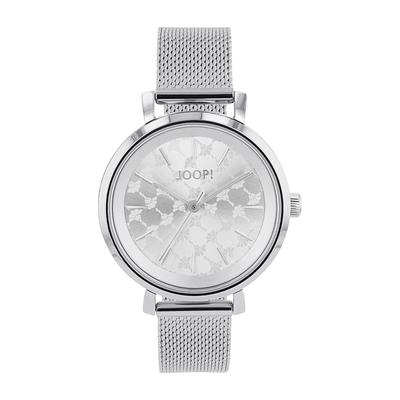 Quarzuhr JOOP, silber (silberfarben), Armbanduhren, Damen, Quarzuhr, Armbanduhr, Damenuhr, Edelstahlarmband, analog