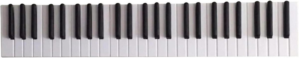 Creatieve wandkapstok met piano ontwerp in houtkleur - 40 cm