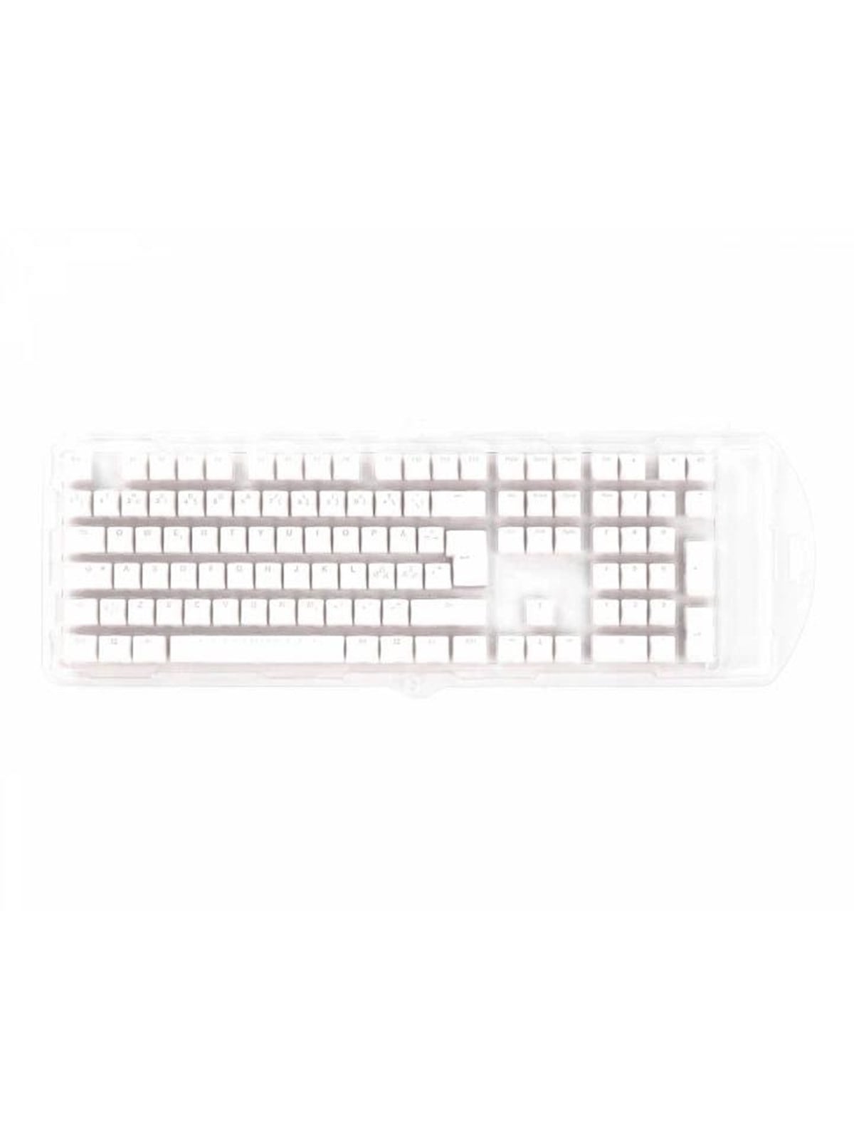 Ducky White - 115 Keycap set - Seamless Double-shot PBT - Nordic Layout