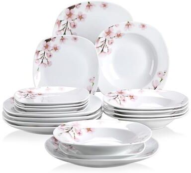 VEWEET Annie Flower Dinnerware Set (Service for 6)