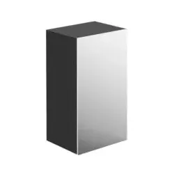 Emco evo Halb-Hochschrank 957950903 750mm, mit Doppelspiegeltür, schwarz hochglanz / spiegel
