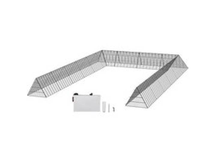VEVOR Hühnertunnel, 600 x 400 x 61,5 cm, Hühnerstall für den Hof, tragbare Freilaufgehege für draußen mit Eckrahmen, 2 Sets, geeignet für Hühner, Enten, Kaninchen