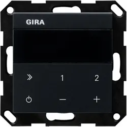 Gira 2320005 UP-Radio IP System 55 Schwa (Internetradio, Bluetooth, WLAN), Radio, Schwarz