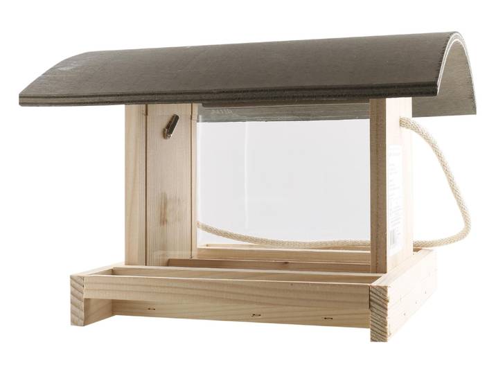 Vogelhaus Eric Schweizer Stockhorn , braun, B:24cm H:23cm T:17,5cm, Tierhäuser, Vogelhaus, Holzart: Pappel, Tanne (Schweiz)