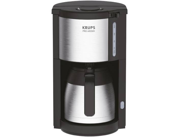 Cafetière filtre isotherme Krups Pro Aroma Noir Inox KM305D10