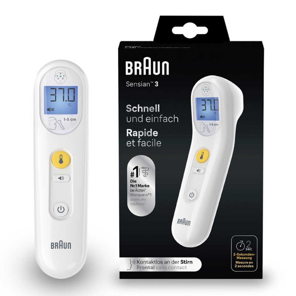 KAZ Europe SA Braun Sensian 3 Kontaktloses Thermometer 16851266
