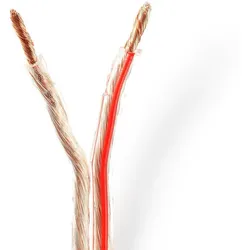 Nedis Lautsprecherkabel - 2 x 4.00 mm2 - CCA - 15.0 m - Rund - PVC - Transparent - Eingewickelt
