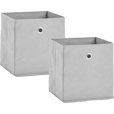 Aufbewahrungsbox ZELLER PRESENT, grau, B:28cm H:28cm T:28cm, Vlies, Aufbewahrungsboxen, Aufbewahrungsbox, faltbar und schnell verstaut