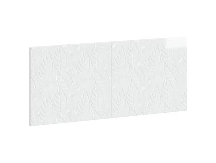 GHVBNMF Wandkopfteil mit Regal 120x50cm Hochglanz Weiß Praktisches Wandbett Kopfteil fürs Schlafzimmer mit integrierten Ablagefächern für wandmontierte Platzersparnis.