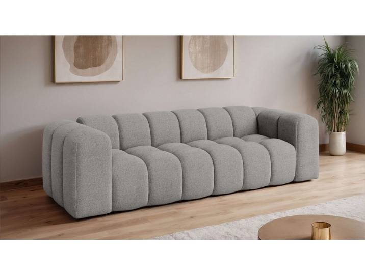 OTTO home Big-Sofa KALLIE Design-Sofa mit Steppung, Bubble-Optik, Breite 248 cm, moderne Steppung, hoher Sitzkomfort und modernes Design