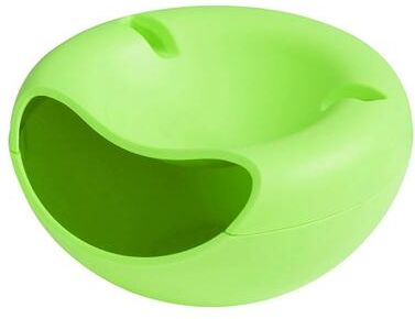 Uplift Treasures Double Layer Snack Bowl With Shell Storage Container green