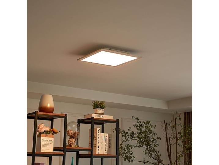 Livel LED Plafonnier CCT 40x40 White/Silver - Lindby - Cuisine - Moderne - Plastique - Angulaire