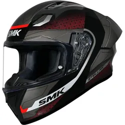SMK Stellar Sport Flight, Integralhelm - Grau - Rot - M