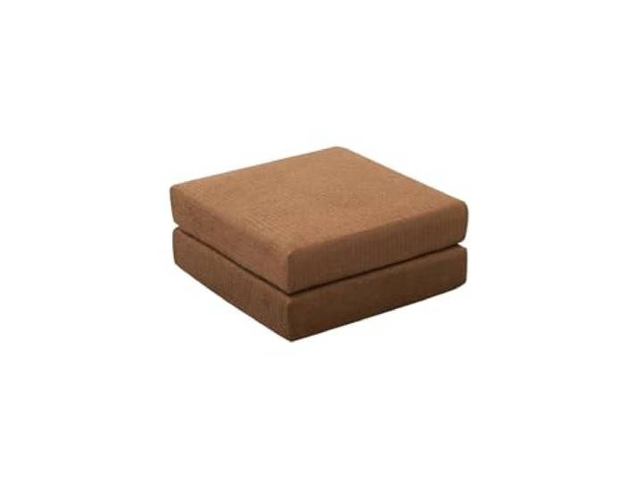 Atelier Del Sofa Stilvoller Chenille-Pouf, Braun, 95 x 95 x 43 cm 28 cm weicher Schaumstoff für optimalen Komfort Umweltfreundliches Design, perfekt für Moderne Wohnräume