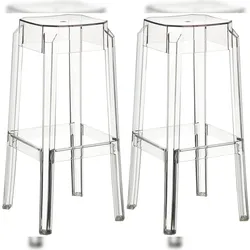 CLP 2er Set Barhocker Fox transparent