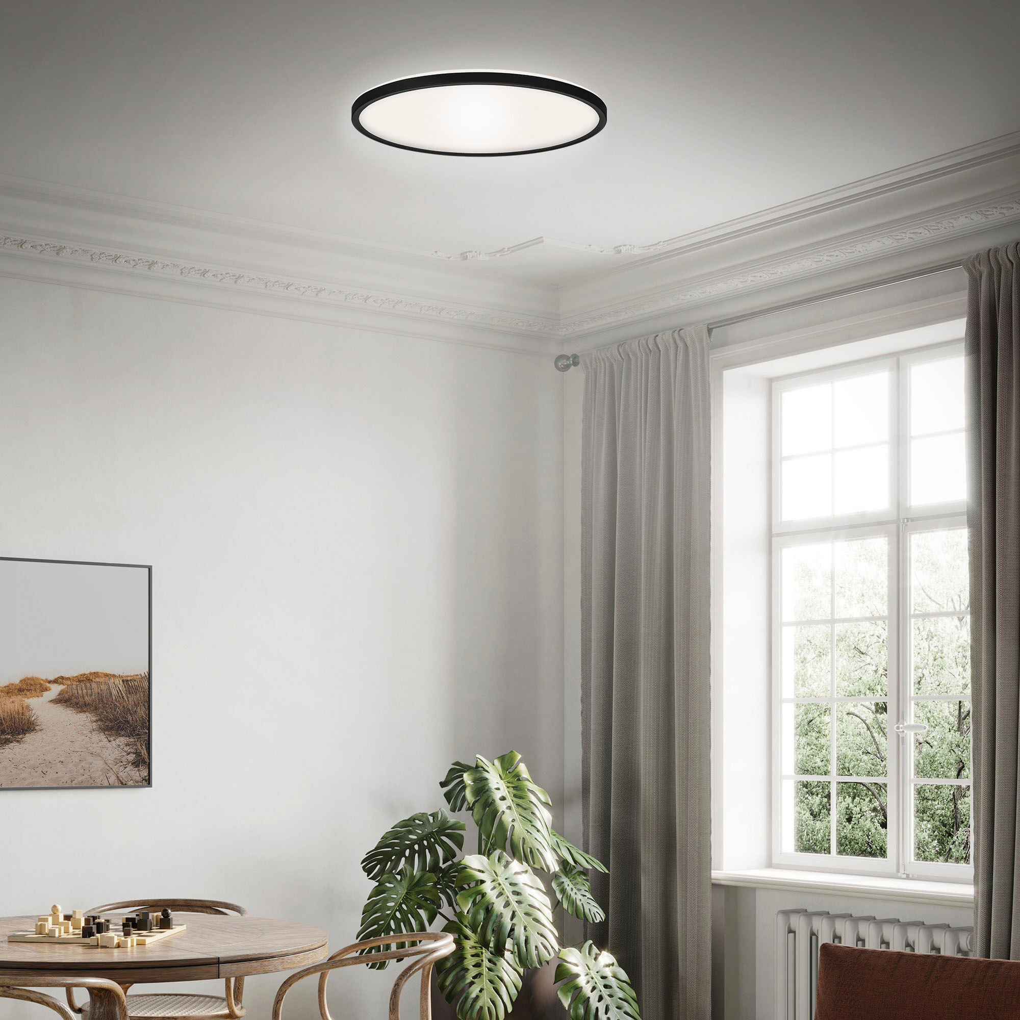 BRILONER LEUCHTEN LED Panel "7157415 SLIM", weiß, Leuchten, Deckenlampe, 42x2,9cm, Schwarz, 22W, Wohnzimmer, Schlafzimmer, Küche, LED Panel