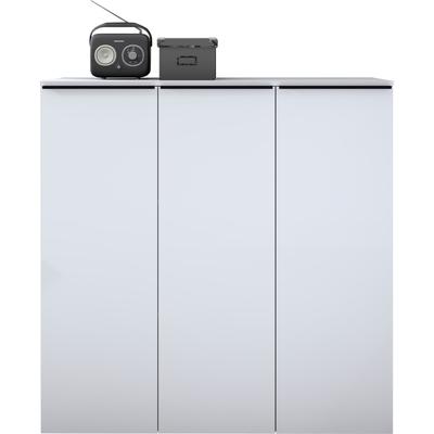 Aktenschrank BORCHARDT MÖBEL "Tom", weiß (weiß, matt), B:114cm H:116cm T:35cm, Holzwerkstoff, Schränke, Breite 114 cm, Mehrzweckschrank