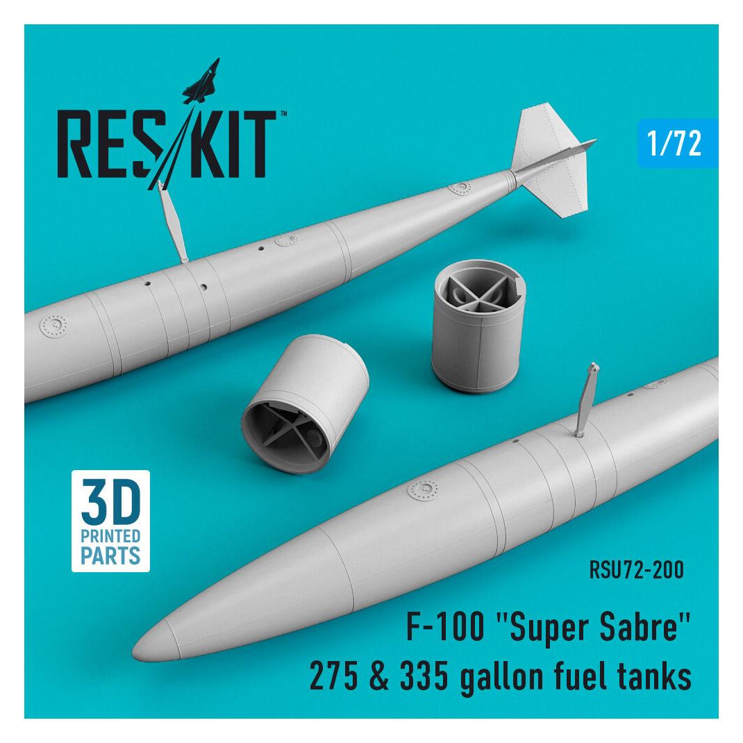 ResKit F-100 Super Sabre 275 & 335 gallon fuel tanks (RSU72-0200)