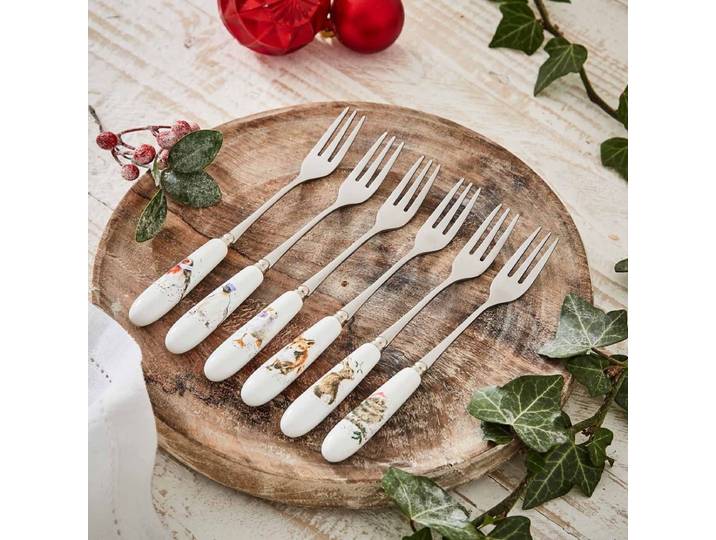 Wrendale - Set Dessertvorkjes - Christmas