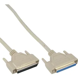 INLINE Serielle Verlängerung, 37pol Stecker / Buchse, 1:1 belegt, 3m