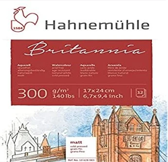 HAHNEMÜHLE Aquarellblock Britannia 17,0 x 24,0 cm