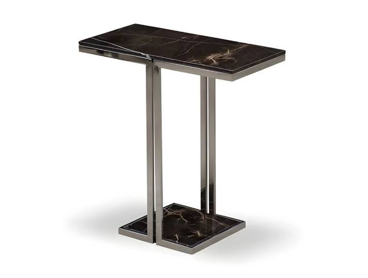 JVmoebel Beistelltisch Moderner grauer Tisch aus Metall mit minimalistischer Form (1-St), Made in Europe