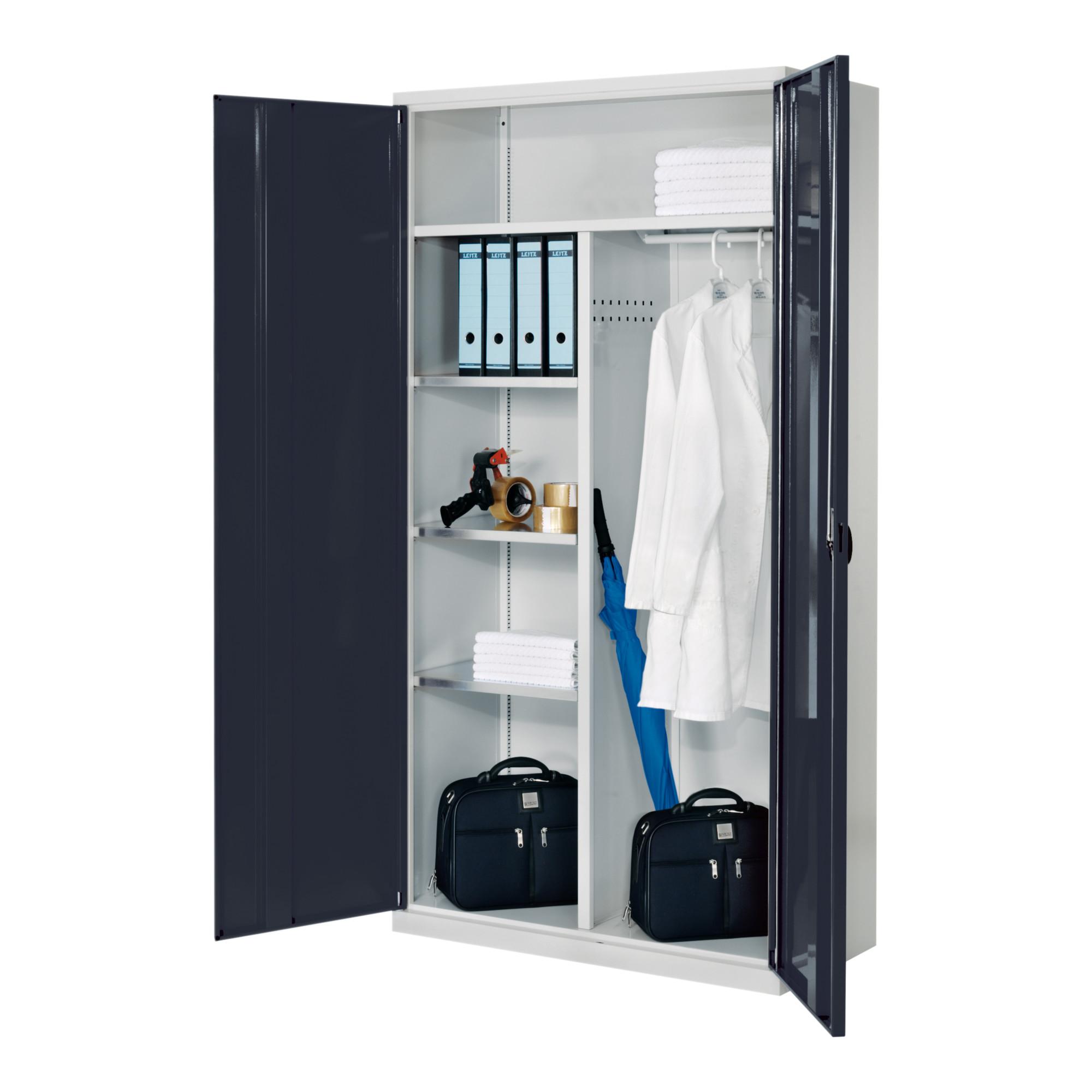Kappes Akten-/Kleiderschrank ErgoPlus RAL 7035/7016 Vollblechtüren (1251.03.1024)