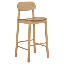 2er-Set Actona Barhocker Barlow Holz Braun Eiche