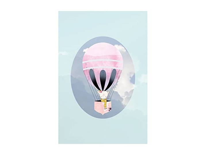 Komar Happy Balloon Green - Größe: 50 x 70 cm, Wandbild, Poster, Kunstdruck (ohne Rahmen), PURE Boutique