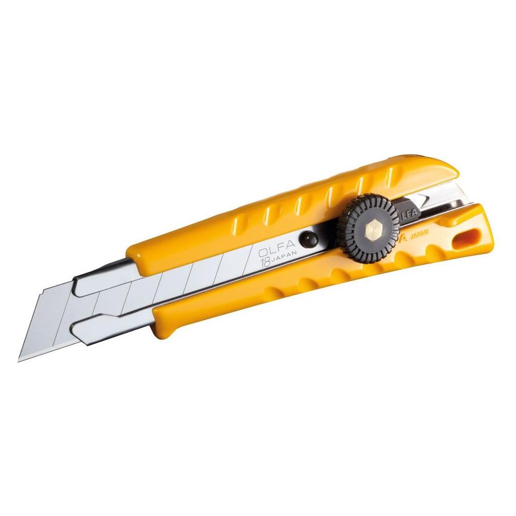 Olfa Abbrechmesser 18mmmit Gummigriff am Griffmit Feststellknopf (Cutter) (OLF-20420019)