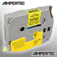 Ampertec Schrumpfschlauch kompatibel zu Brother P-Touch HSe-611E schwarz auf gelb 6mm x 1,5m