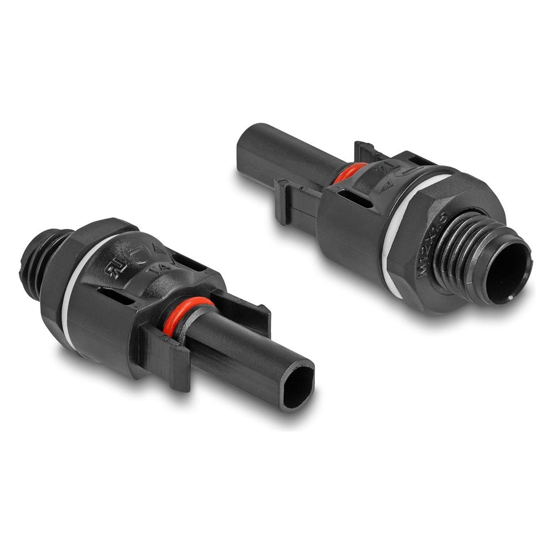 Delock DL4 Solar Konnektor zum Crimpen Stecker und Buchse, 2 Stück (Solarstecker) (60028)